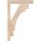 Ekena Millwork Merced Block Smooth Bracket w/ Offset Brace, Douglas Fir, 3 1/2"W x 14"D x 22"H BKT0402X14X22MRC05SDF - alternate 3